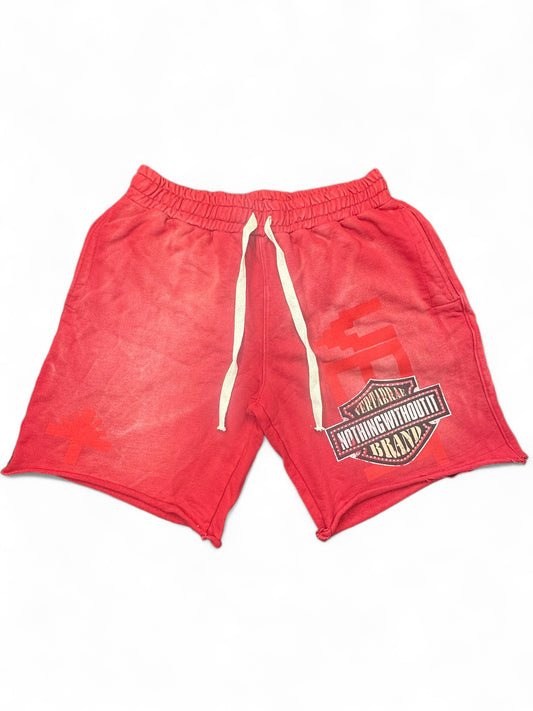 Shorts con emblema de vértebras