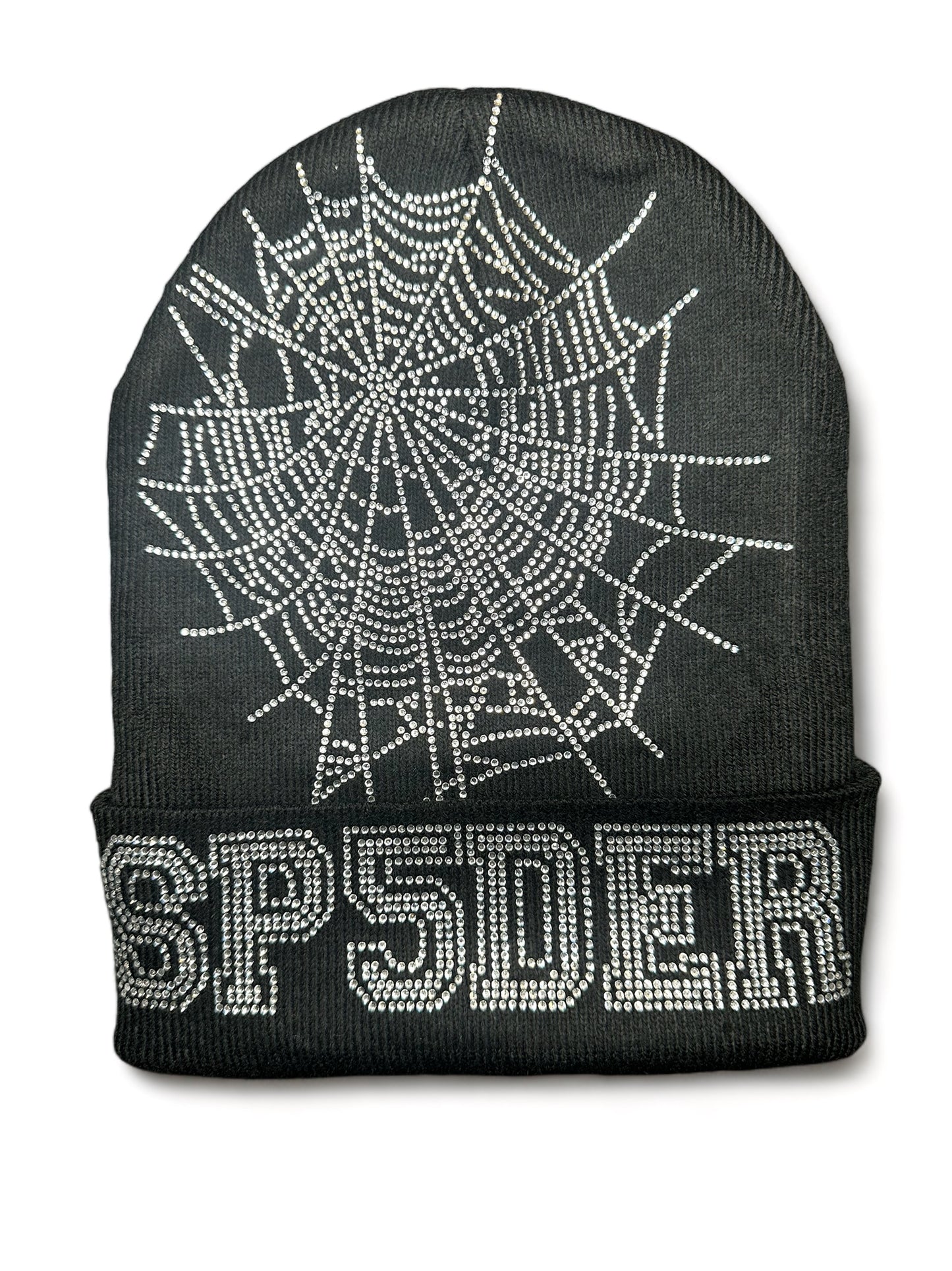 Sp5der Rhinestone Beanie