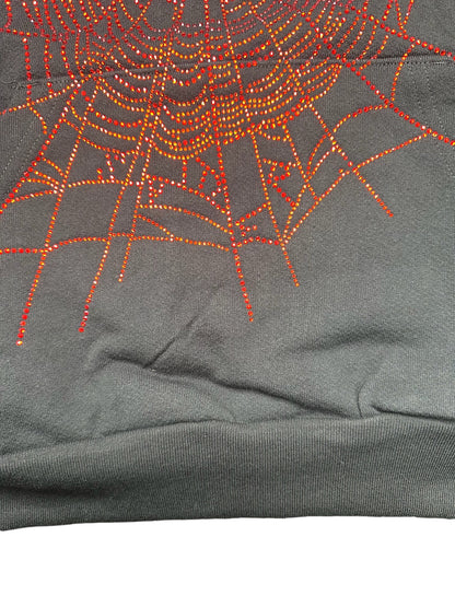 Sudadera con capucha Sp5der OG con diamantes de imitación